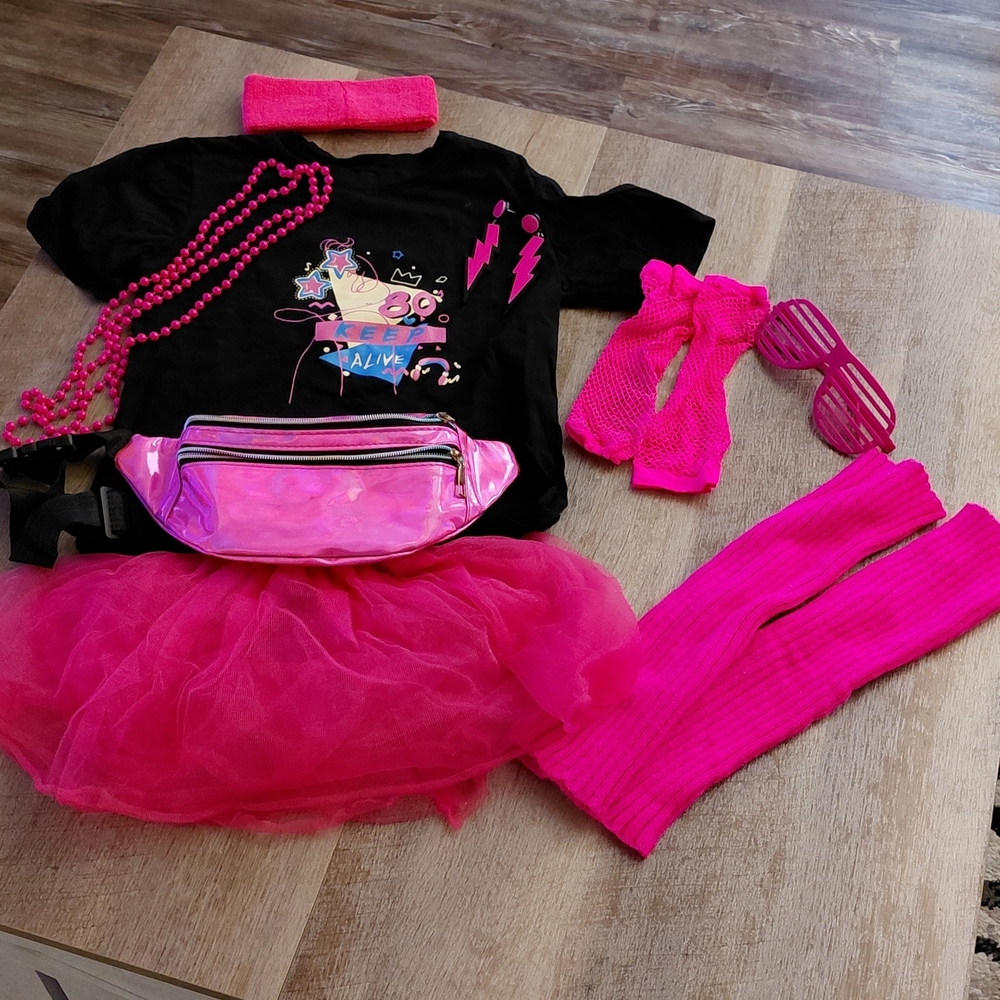 Kids Pink and Black Costume Set